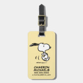 pinda's | Snoopy Running Bagagelabel (Voorkant verticaal)