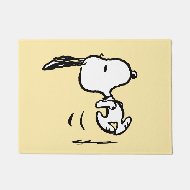 pinda's | Snoopy Running Deurmat (Voorkant)