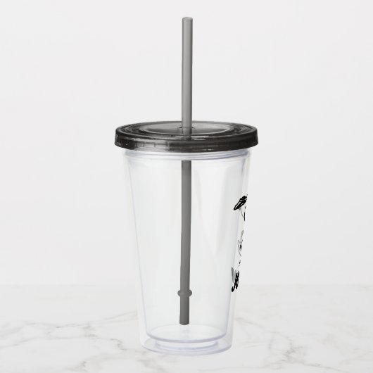 pinda's | Snoopy Running | Jouw namen toevoegen Acryl Drinkbeker (Rechts)