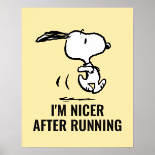 pinda's   Snoopy Running Poster