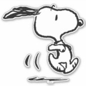 pinda's | Snoopy Running Sticker (Voorkant)