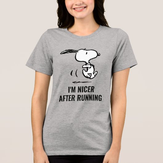 pinda's | Snoopy Running Tri-Blend Shirt (Voorkant)