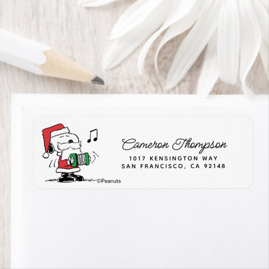 pinda's | Snoopy Santa Claus Accordian Etiket (Insitu)