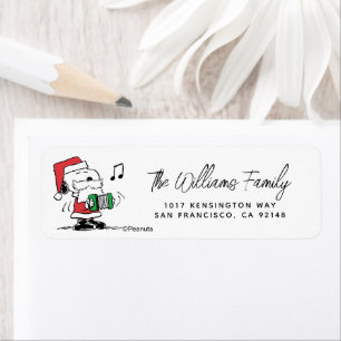 pinda's Snoopy Santa Claus Accordian Etiket