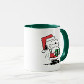 pinda's | Snoopy Santa Claus Accordian Mok (Voorkant rechts)