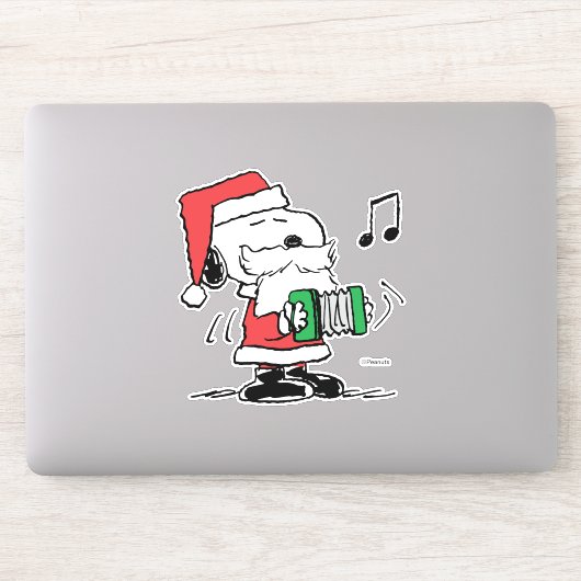 pinda's | Snoopy Santa Claus Accordian Sticker (Computer)