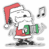 pinda's | Snoopy Santa Claus Accordian Sticker (Voorkant)