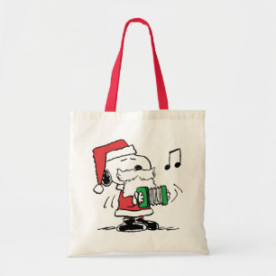 pinda's   Snoopy Santa Claus Accordian Tote Bag