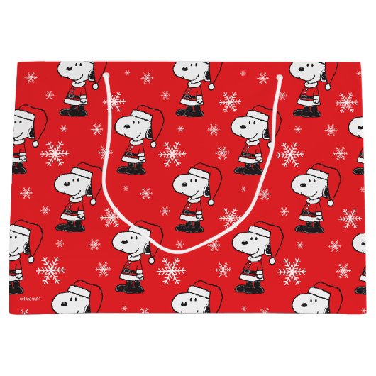 pinda's | Snoopy Santa Claus Groot Cadeauzakje (Voorkant)