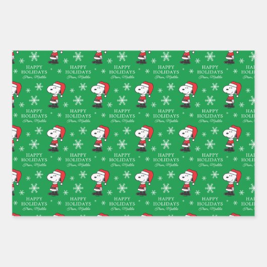 pinda's | Snoopy Santa Claus Inpakpapier Vel (Voorkant)