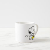 pinda's | Snoopy saxofonist Espresso Kop (Voorkant rechts)