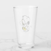 pinda's | Snoopy saxofonist Glas (Achterkant)