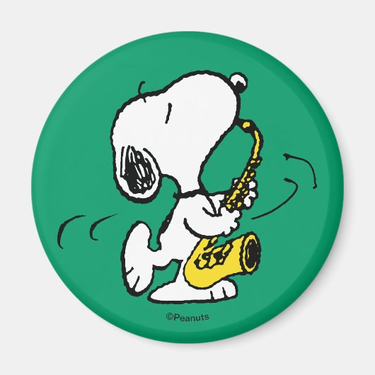 pinda's | Snoopy saxofonist Magneet (Voorkant)