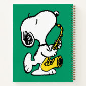 pinda's | Snoopy saxofonist Notitieboek (Achterkant)