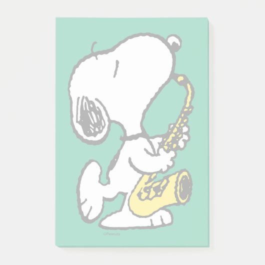 pinda's | Snoopy saxofonist Post-it® Notes (Voorkant)