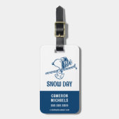 pinda's | Snoopy Ski Trip Bagagelabel (Voorkant verticaal)