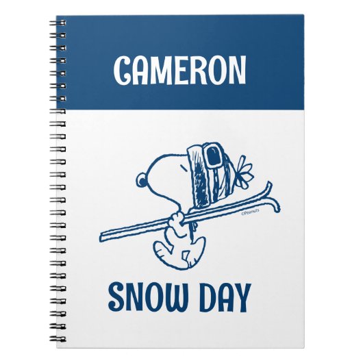 pinda's | Snoopy Ski Trip Notitieboek (Voorkant)