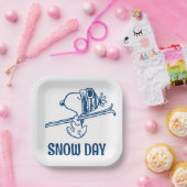 pinda's | Snoopy Ski Trip Papieren Bordje (Feest)
