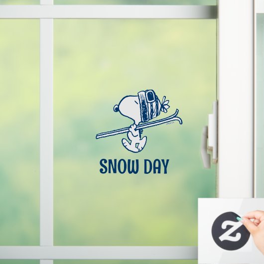 pinda's | Snoopy Ski Trip Raamsticker (Huis)