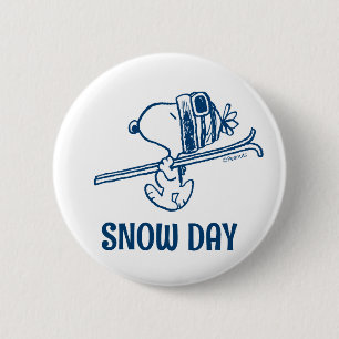 pinda's   Snoopy Ski Trip Ronde Button 5,7 Cm
