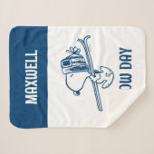 pinda's | Snoopy Ski Trip Sherpa Deken (Voorkant (horizontaal))