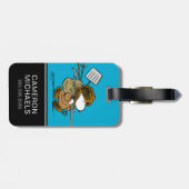 pinda's | Snoopy Snow Warrior Bagagelabel (Achterkant horizontaal)