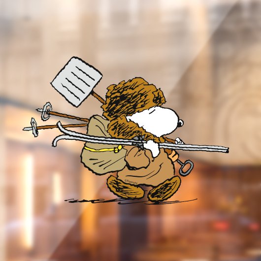 pinda's | Snoopy Snow Warrior Raamsticker (Vel 2)