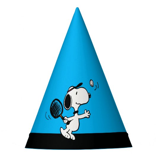 pinda's | Snoopy speelt tennis Feesthoedjes (Voorkant)