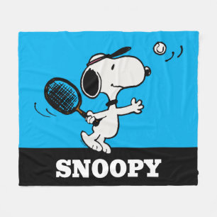 pinda's   Snoopy speelt tennis Fleece Deken