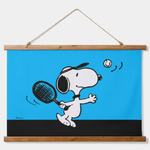 pinda's Snoopy speelt tennis Hangend Wandkleed