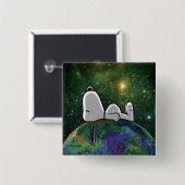pinda's | Snoopy spp. Vierkante Button 5,1 Cm (Voorkant /achterkant)