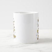 pinda's | Snoopy stapel bladeren Extra Grote Beker (Voorkant)