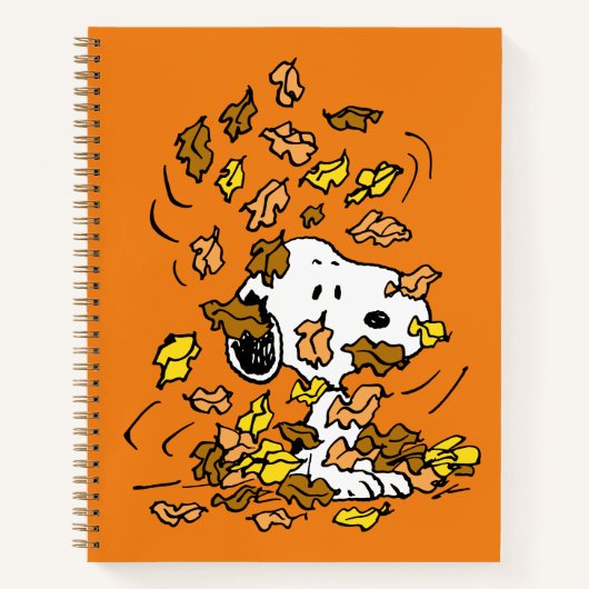 pinda's | Snoopy stapel bladeren Notitieboek (Voorkant)