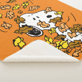 pinda's | Snoopy stapel bladeren Sherpa Deken (3/4)
