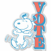 pinda's | Snoopy - Stemming Sticker (Voorkant)