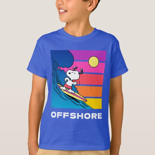 pinda's | Snoopy Surfing T-shirt (Voorkant)