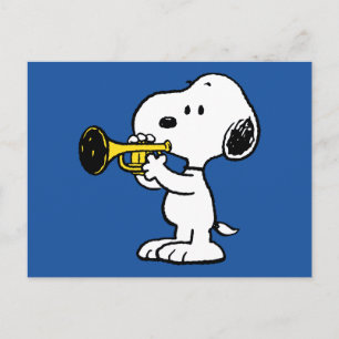 pinda's   Snoopy trompetspeler Briefkaart