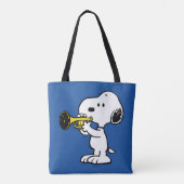 pinda's | Snoopy trompetspeler Draagtas (Achterkant)