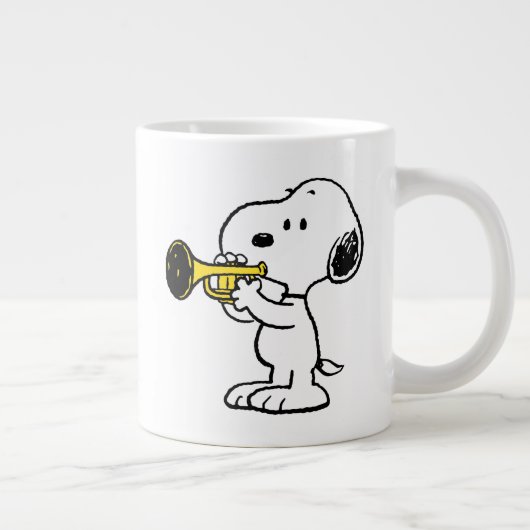 pinda's | Snoopy trompetspeler Extra Grote Beker (Rechts)