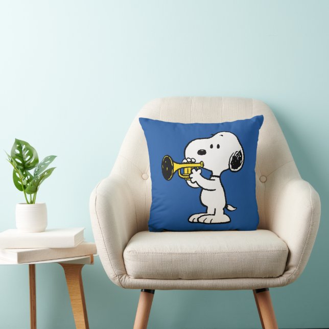 pinda's | Snoopy trompetspeler Kussen (Stoel)
