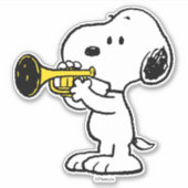 pinda's | Snoopy trompetspeler Sticker (Voorkant)