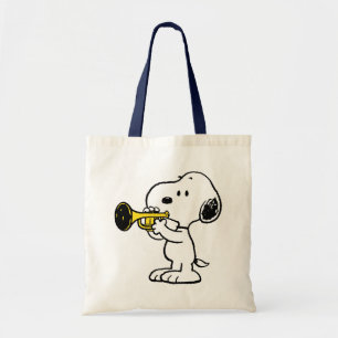 pinda's Snoopy trompetspeler Tote Bag