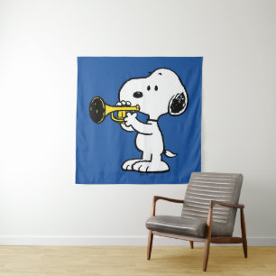 pinda's   Snoopy trompetspeler Wandkleed
