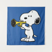 pinda's | Snoopy trompetspeler Wandkleed (Voorkant)
