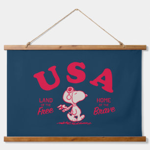 pinda's   Snoopy USA Land of the Free Hangend Wandkleed