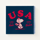 pinda's | Snoopy USA Land of the Free Notitieboek (Achterkant)