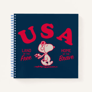 pinda's   Snoopy USA Land of the Free Notitieboek