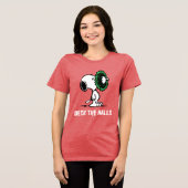 pinda's | Snoopy voor de Feestdagen Tri-Blend Shirt (Voorkant volledig)