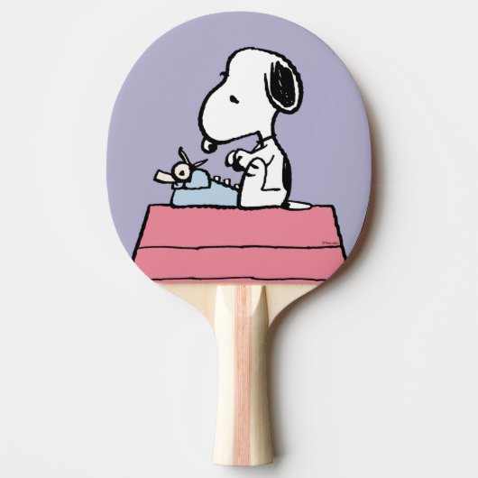 pinda's | Snoopy voor schrijfmachine 2 Tafeltennisbatje (Voorkant)