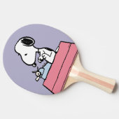 pinda's | Snoopy voor schrijfmachine 2 Tafeltennisbatje (Zijkant)